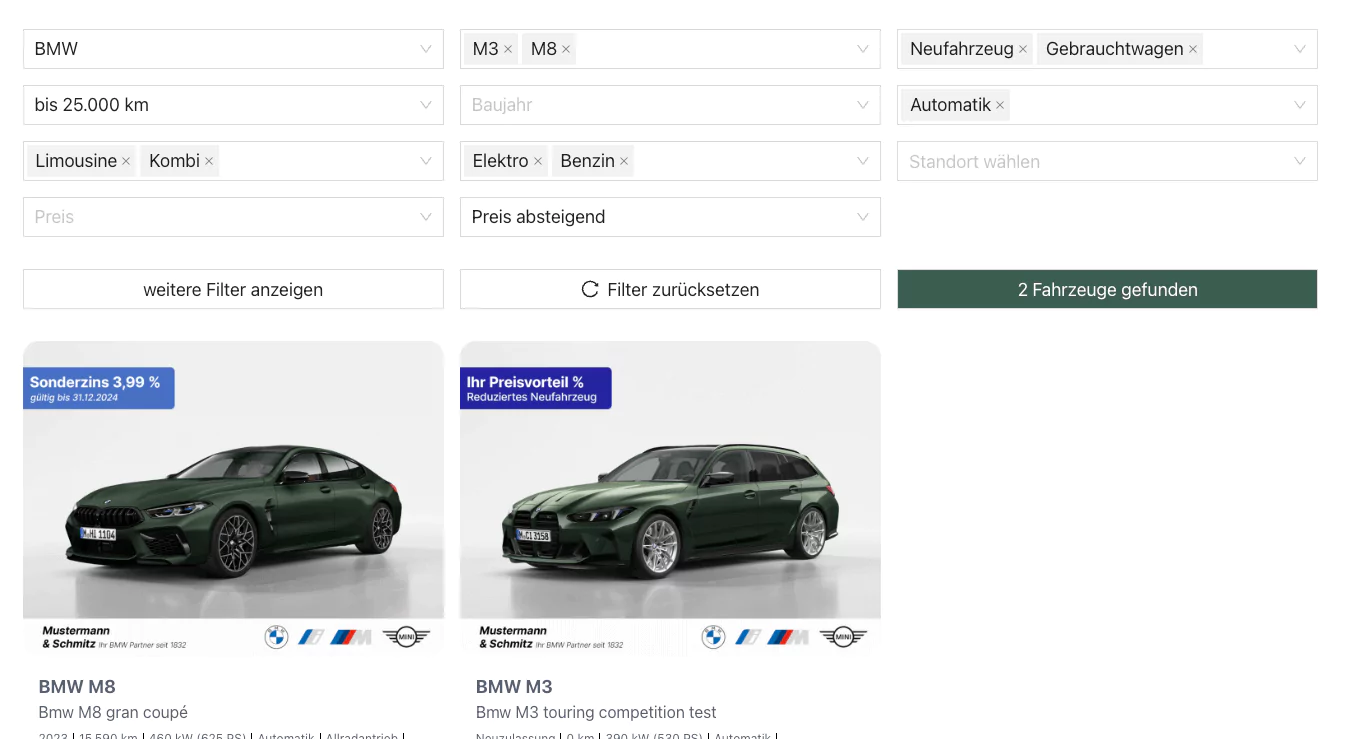 Carposé - Fahrzeugsuche